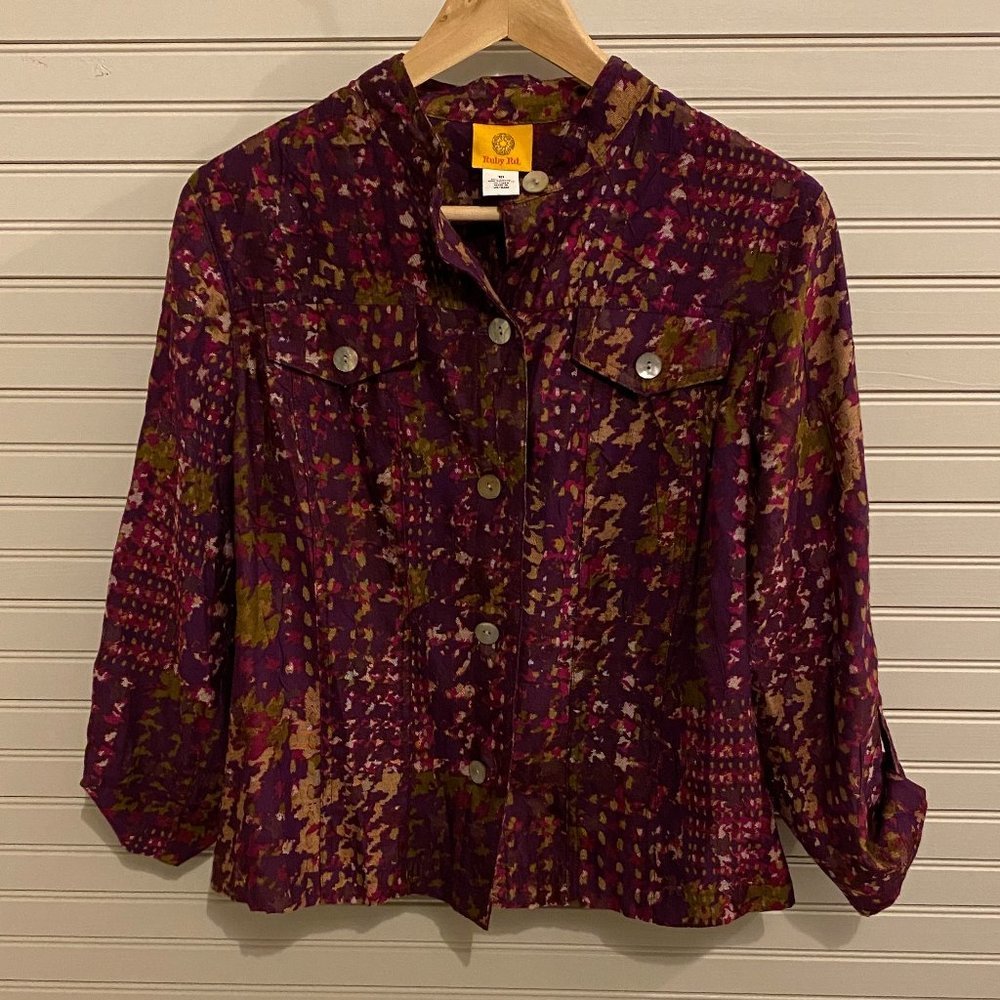 Ruby Rd Plum Jacket Size 10 - Picture 3 of 8